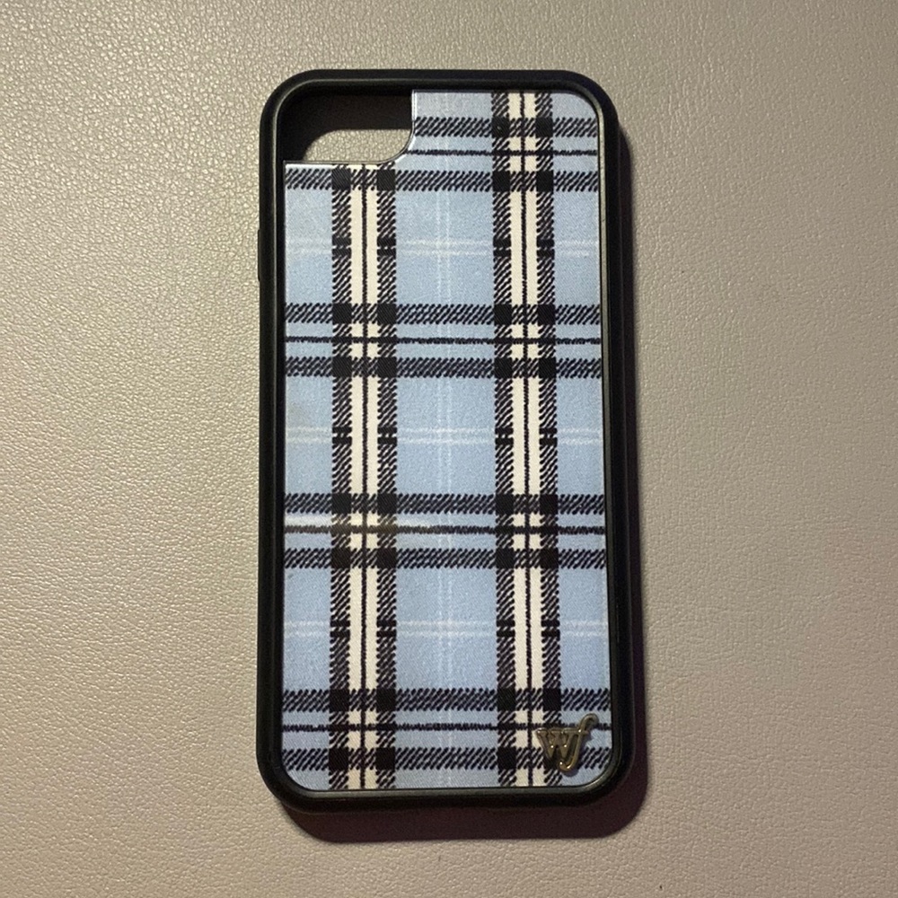Wildflower Blue Plaid IPhone 7 Case🦋🐳💙